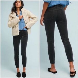 Anthropologie Pilcro and the Letterpress High-Rise Skinny Black Corduroy Jeans